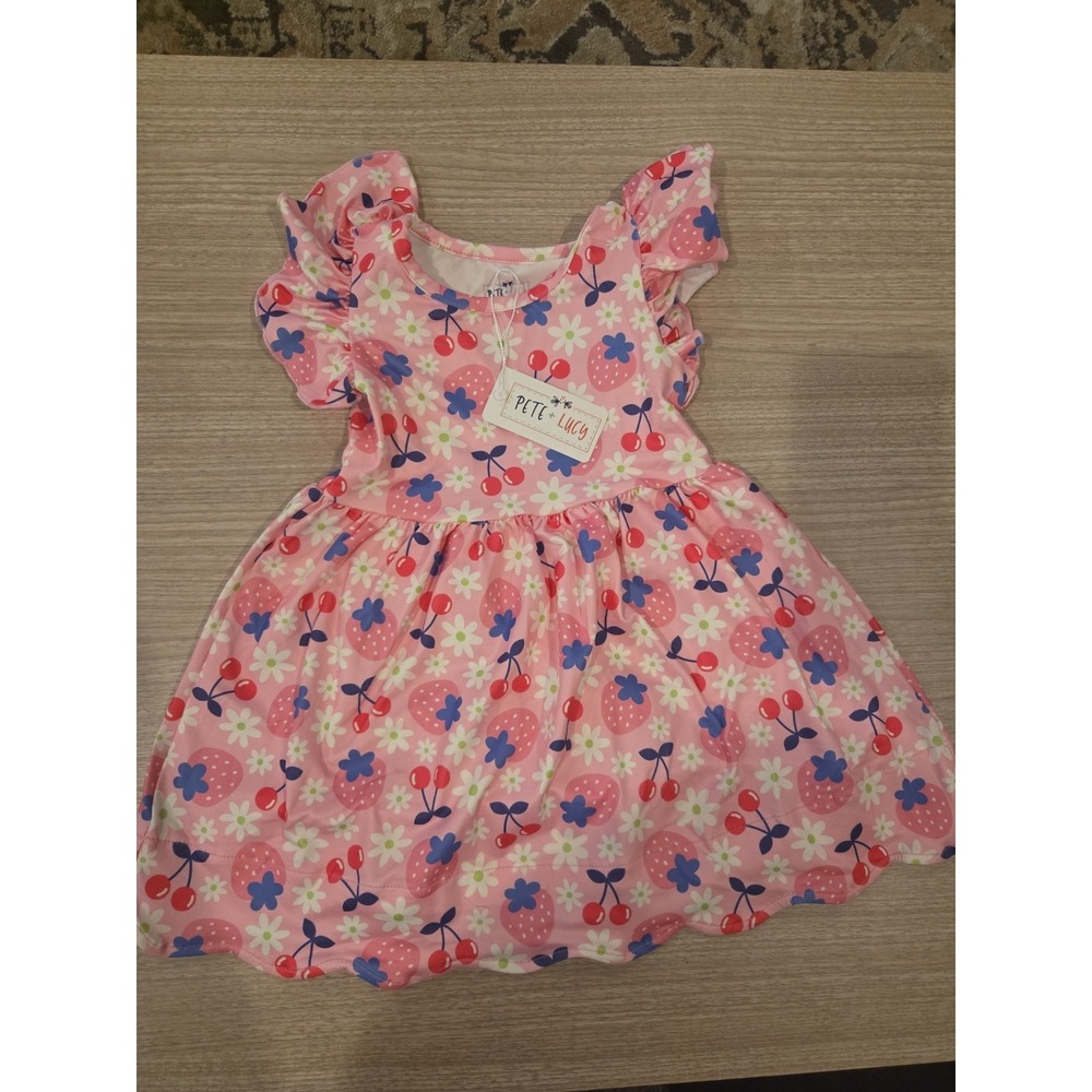 Pete & Lucy Cherry Berry Sweet Girl Dress Size 4T